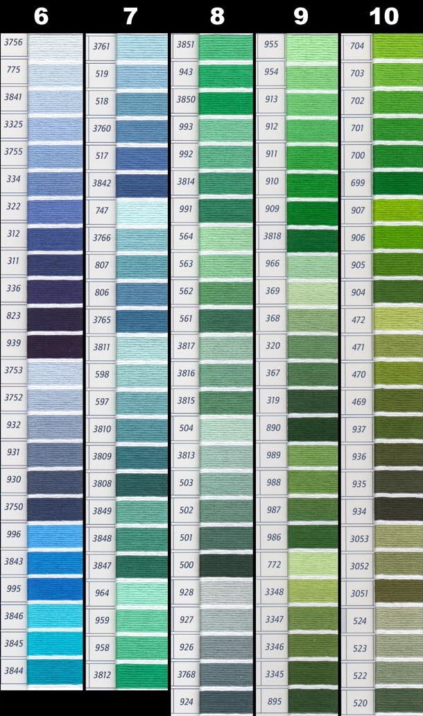 Dmc Pearl Cotton 8 Color Chart